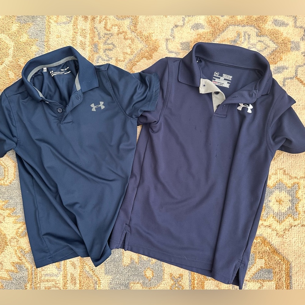 Two Under Armour YSM play condition performance polos